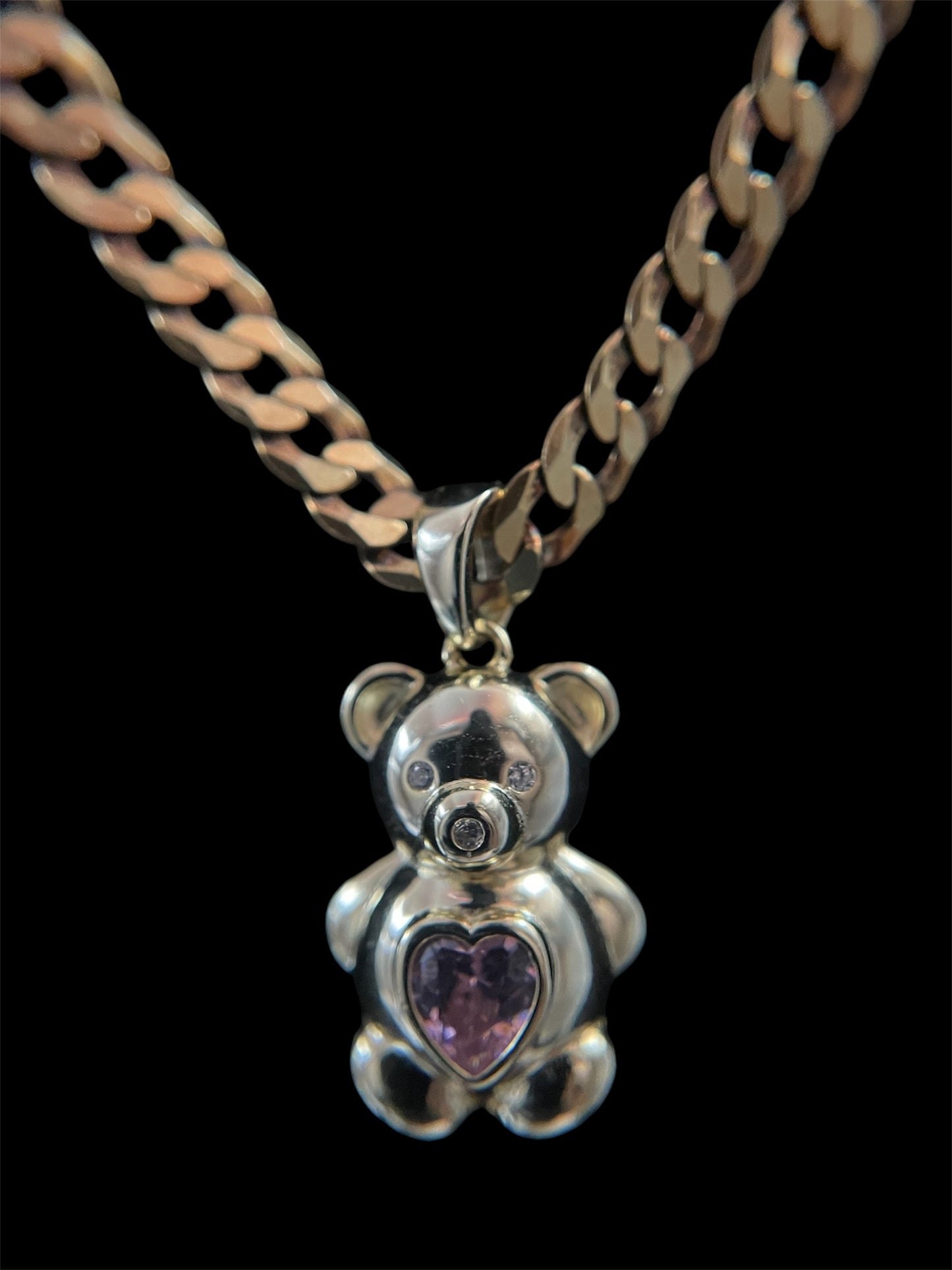 Teddy Bear + Cuban Chain