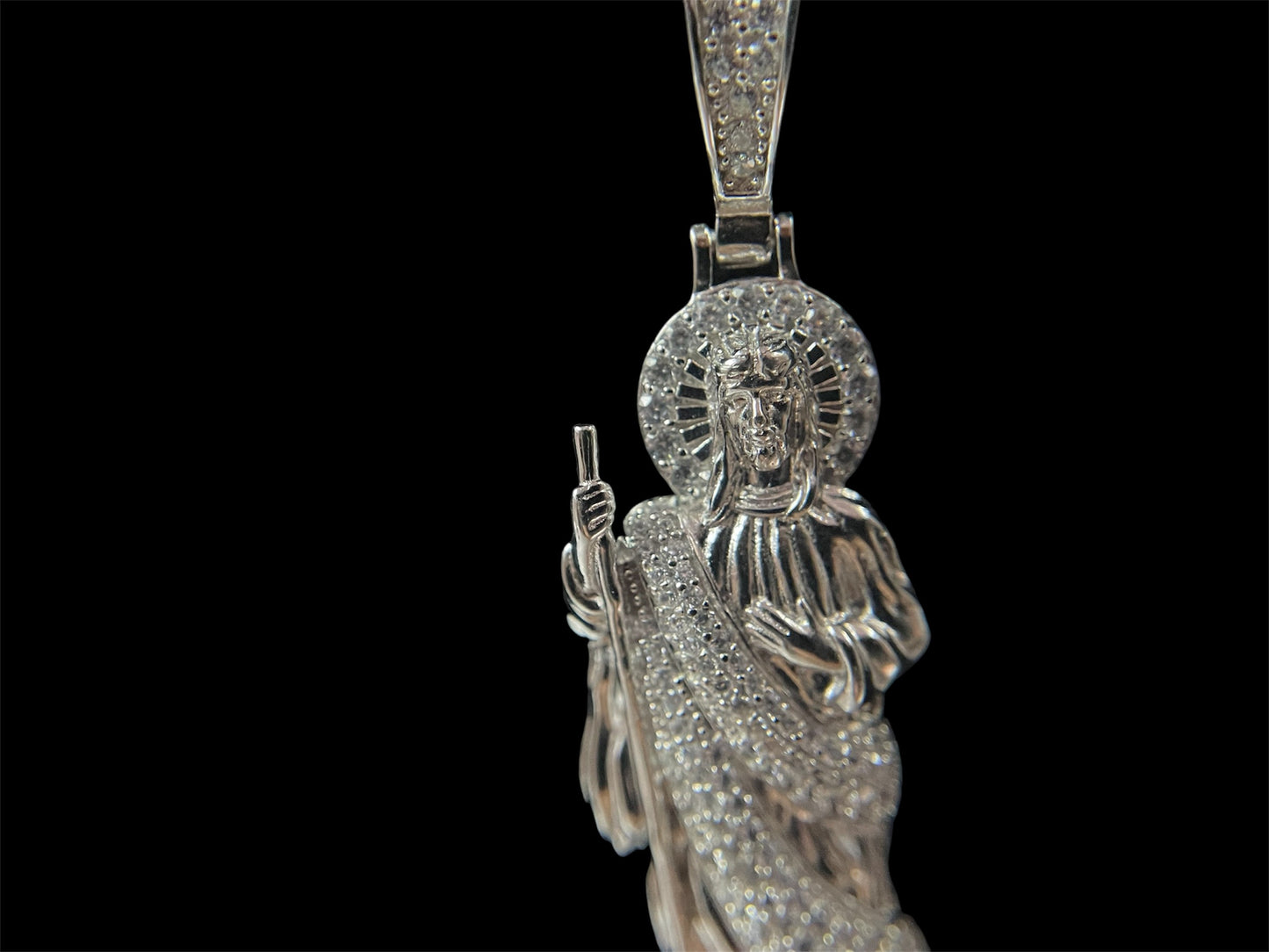 Saint Judas + Silver Cuban Chain